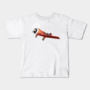 Red Stunt Plane Kids T-Shirt